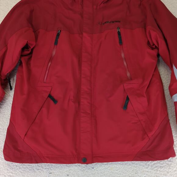 Pure Polaris Snowmobile Jacket Racing Men's Size Medium Red 100%‎ Nylon - Picture 4 of 10